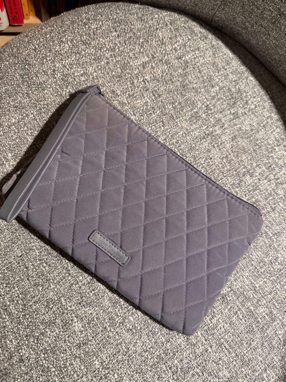 EUC Vera Bradley Quilted Wristlet in Slate Gray